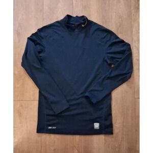 Mens Nike Pro Combat Compression Mock Neck Dri Fit Training Workout Gym Shirt